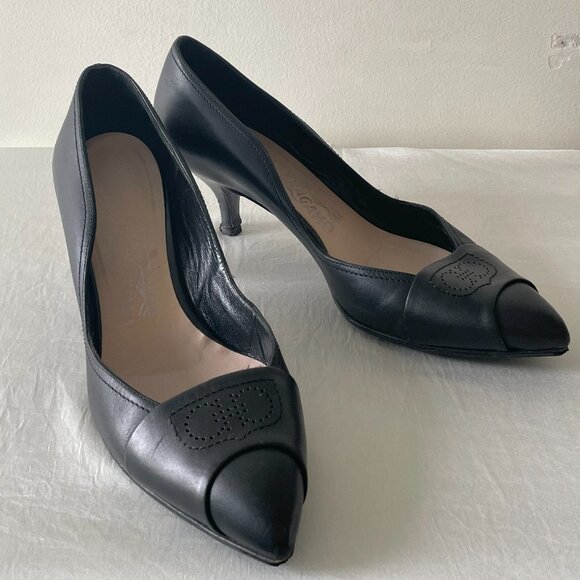 Salvatore Ferragamo 2inch kitten heels Black - Picture 2 of 7